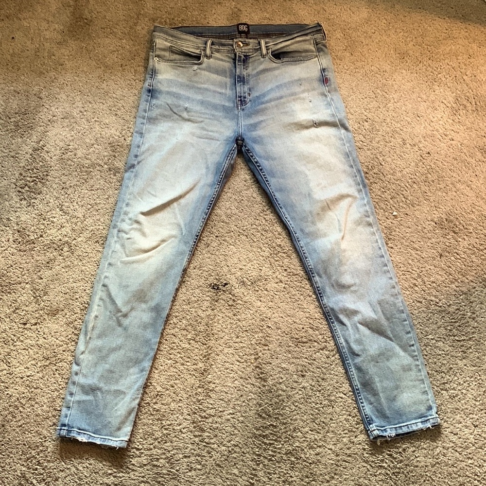 Light wash Blue denim slim fit Jeans from urban outfitters